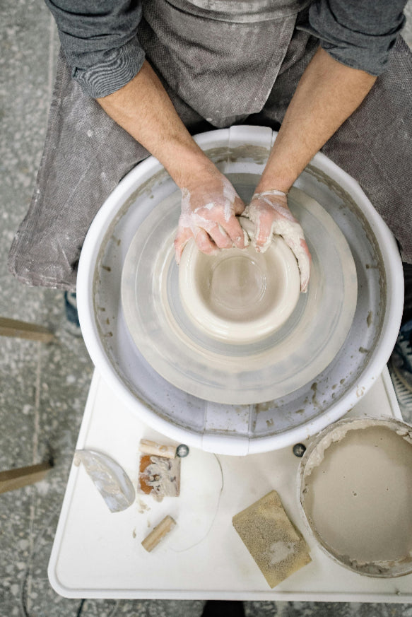 hand thrown vase at denver pottery studio beginner class
